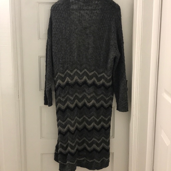 CHEVRON LONG CARDIGAN - Picture 2 of 4
